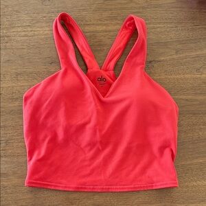Alo Yoga Real Bra Tank - Red Hot Summer Sports Bra